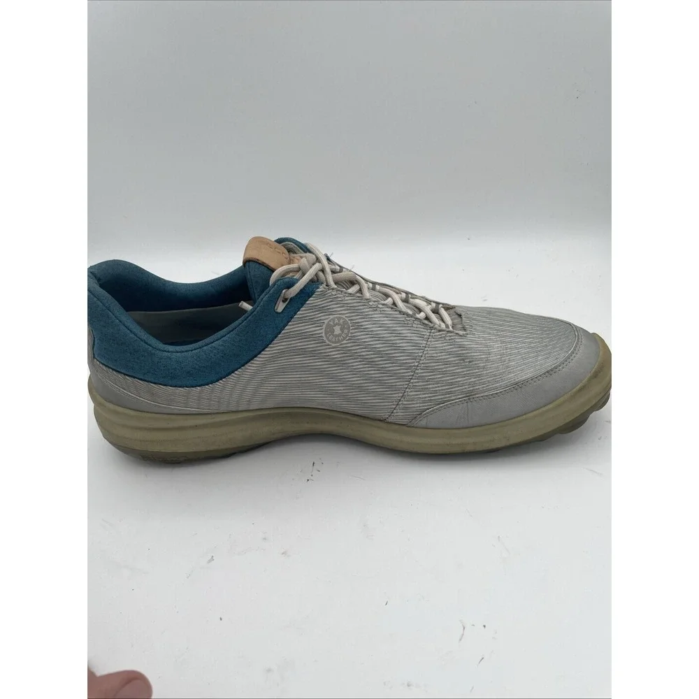 ECCO Mens Biom Hybrid 3 GoreTex Yak Leather White Gray Golf Shoes Size 13‎